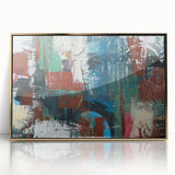 Large Abstract Wall Art – Contemporary Canvas in Blue, Green & Brown
