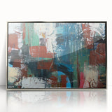 Large Abstract Wall Art – Contemporary Canvas in Blue, Green & Brown