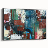 Large Abstract Wall Art – Contemporary Canvas in Blue, Green & Brown