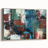 Large Abstract Wall Art – Contemporary Canvas in Blue, Green & Brown