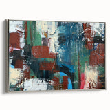 Large Abstract Wall Art – Contemporary Canvas in Blue, Green & Brown