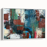 Large Abstract Wall Art – Contemporary Canvas in Blue, Green & Brown