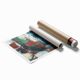 Large Abstract Wall Art – Contemporary Canvas in Blue, Green & Brown