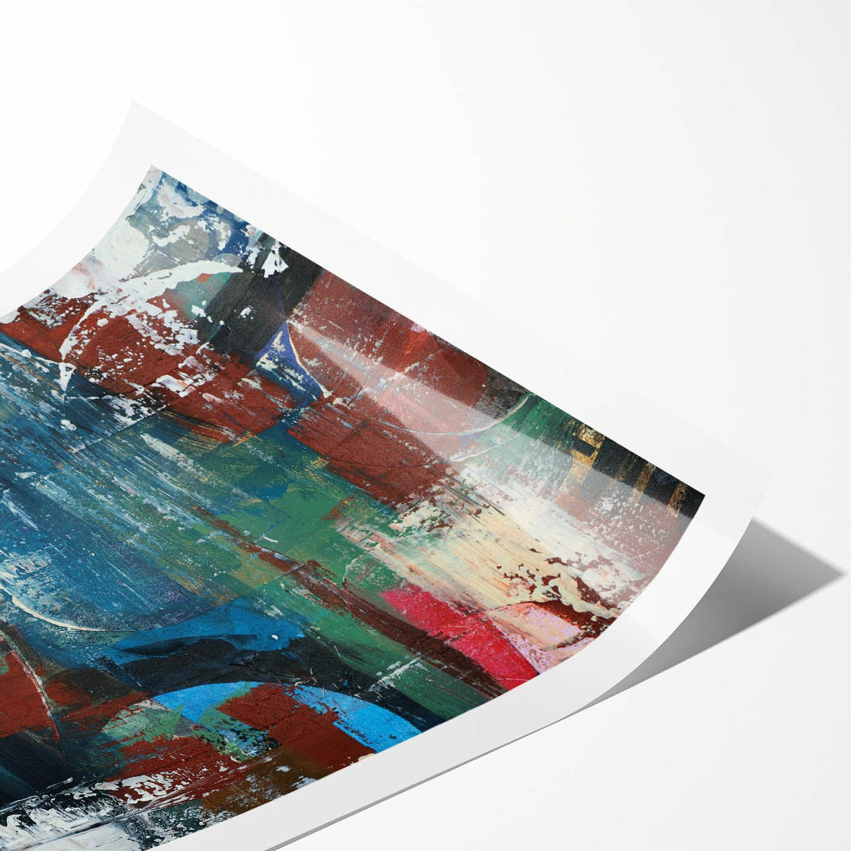 Large Abstract Wall Art – Contemporary Canvas in Blue, Green & Brown