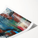 Large Abstract Wall Art – Contemporary Canvas in Blue, Green & Brown