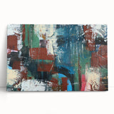 Large Abstract Wall Art – Contemporary Canvas in Blue, Green & Brown