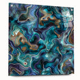 Ocean-Inspired Blue Abstract Wall Art - Fluid Modern Canvas Print