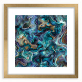 Ocean-Inspired Blue Abstract Wall Art - Fluid Modern Canvas Print