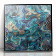 Ocean-Inspired Blue Abstract Wall Art - Fluid Modern Canvas Print