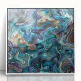 Ocean-Inspired Blue Abstract Wall Art - Fluid Modern Canvas Print