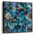 Ocean-Inspired Blue Abstract Wall Art - Fluid Modern Canvas Print