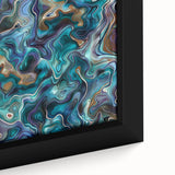 Ocean-Inspired Blue Abstract Wall Art - Fluid Modern Canvas Print