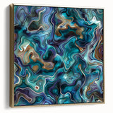 Ocean-Inspired Blue Abstract Wall Art - Fluid Modern Canvas Print