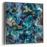 Ocean-Inspired Blue Abstract Wall Art - Fluid Modern Canvas Print