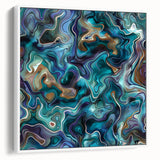 Ocean-Inspired Blue Abstract Wall Art - Fluid Modern Canvas Print