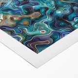 Ocean-Inspired Blue Abstract Wall Art - Fluid Modern Canvas Print