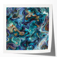 Ocean-Inspired Blue Abstract Wall Art - Fluid Modern Canvas Print