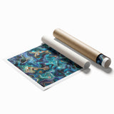 Ocean-Inspired Blue Abstract Wall Art - Fluid Modern Canvas Print