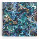 Ocean-Inspired Blue Abstract Wall Art - Fluid Modern Canvas Print