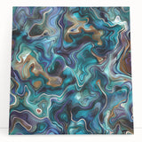 Ocean-Inspired Blue Abstract Wall Art - Fluid Modern Canvas Print