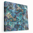 Ocean-Inspired Blue Abstract Wall Art - Fluid Modern Canvas Print