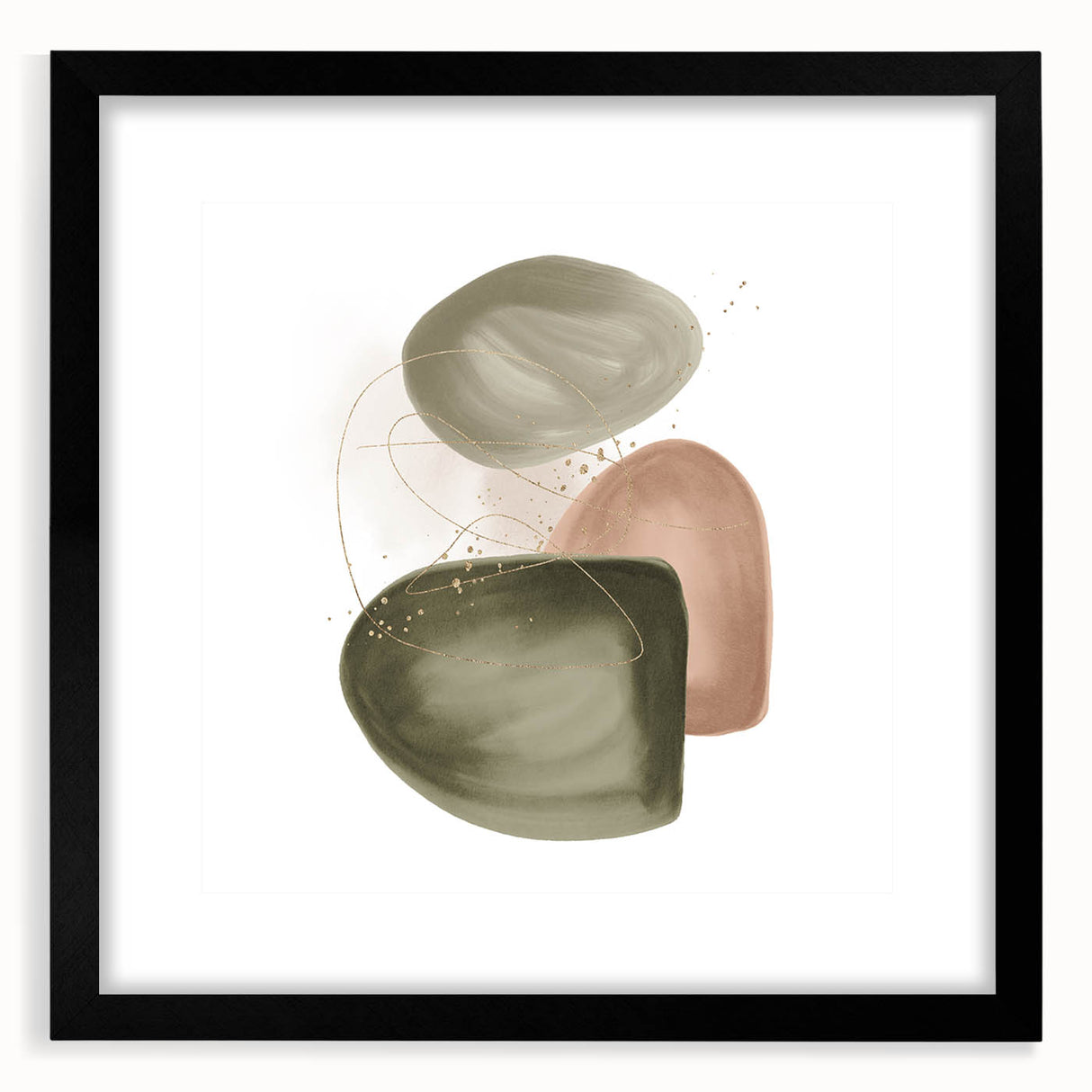 Geometric Minimalist Abstract Wall Art – Modern Nature-Inspired Print