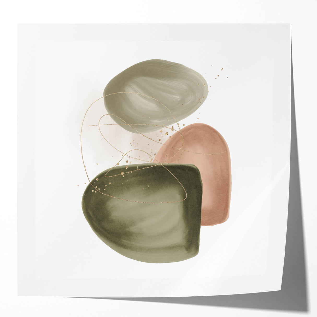 Geometric Minimalist Abstract Wall Art – Modern Nature-Inspired Print