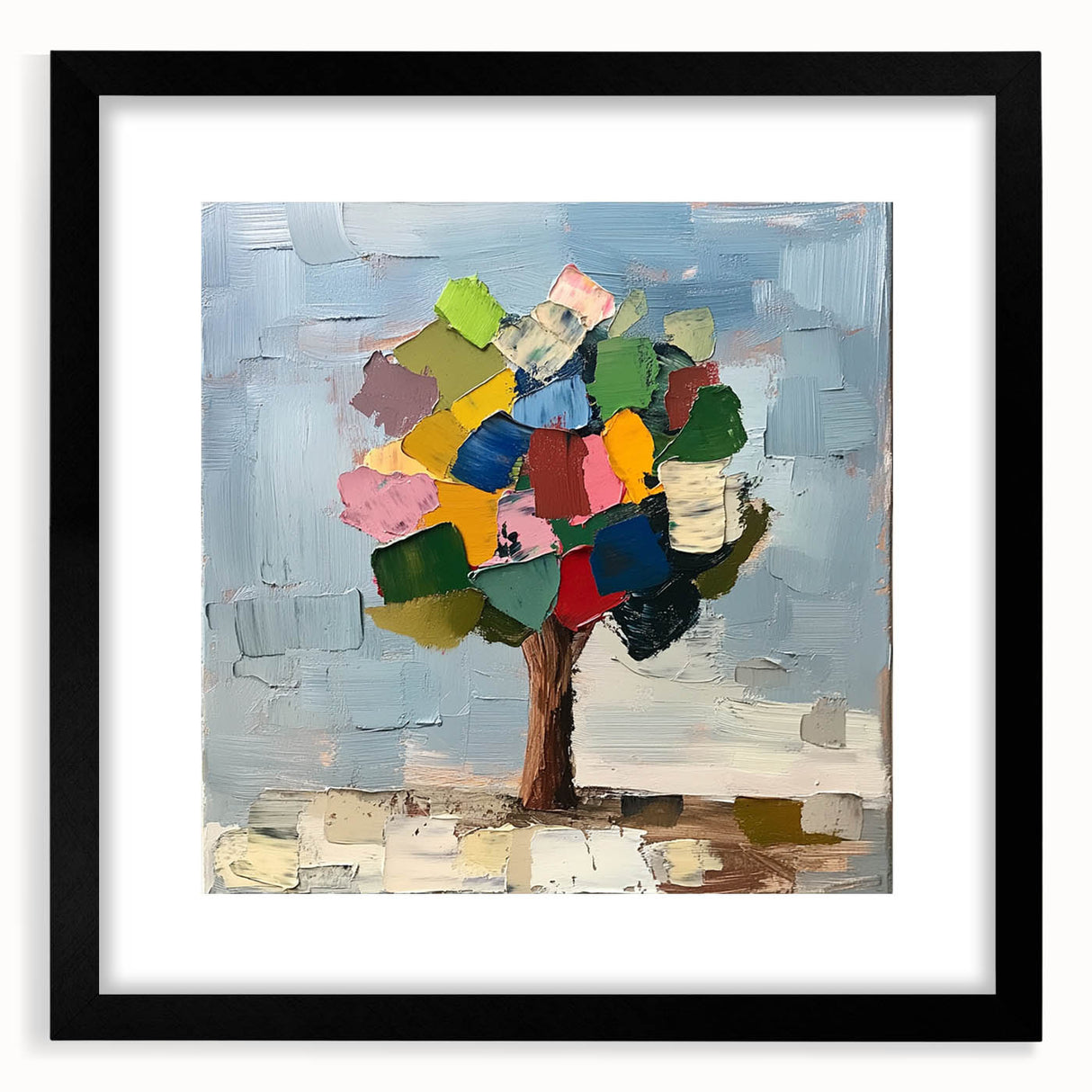 Abstract Colorful Tree – Vibrant Botanical Art Print