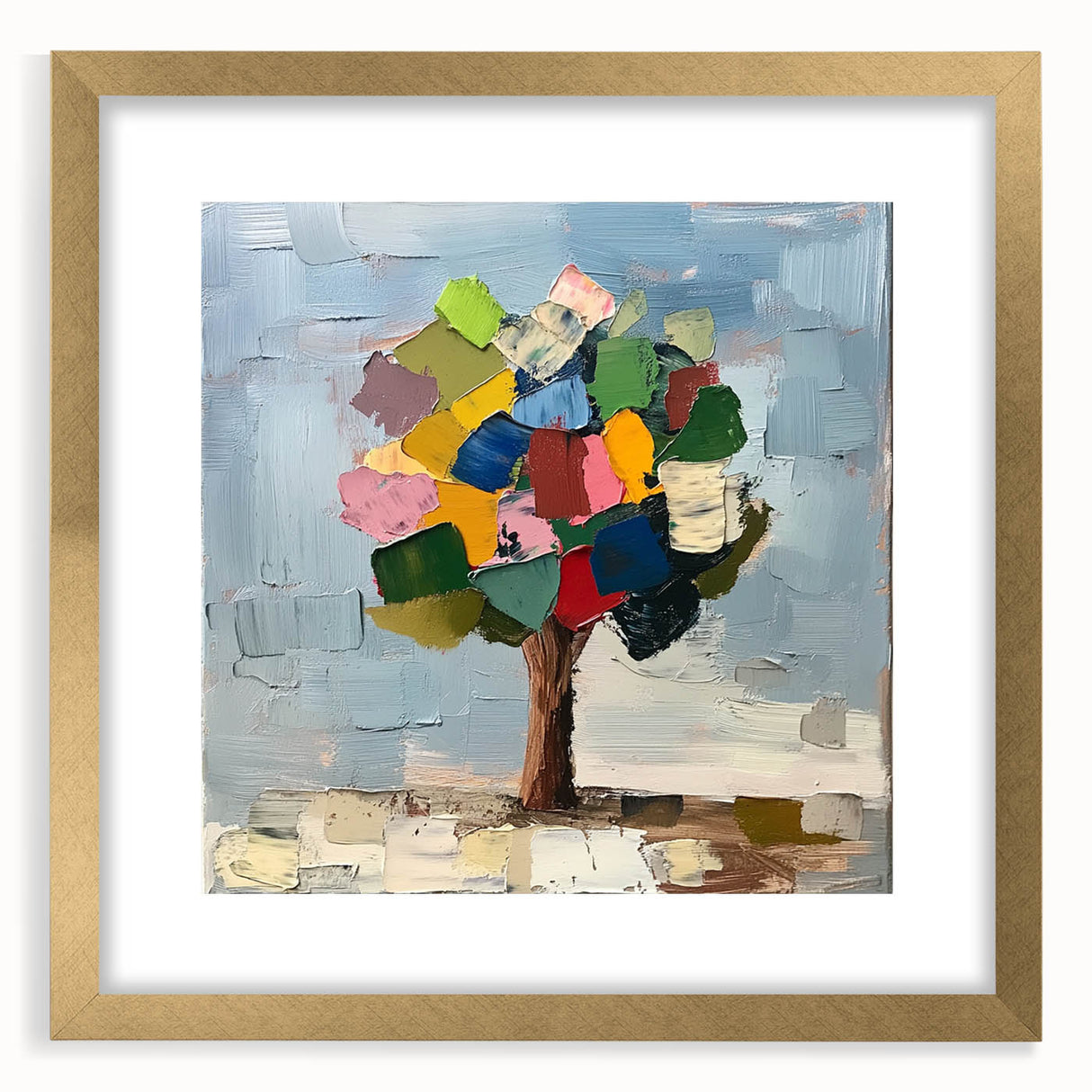 Abstract Colorful Tree – Vibrant Botanical Art Print