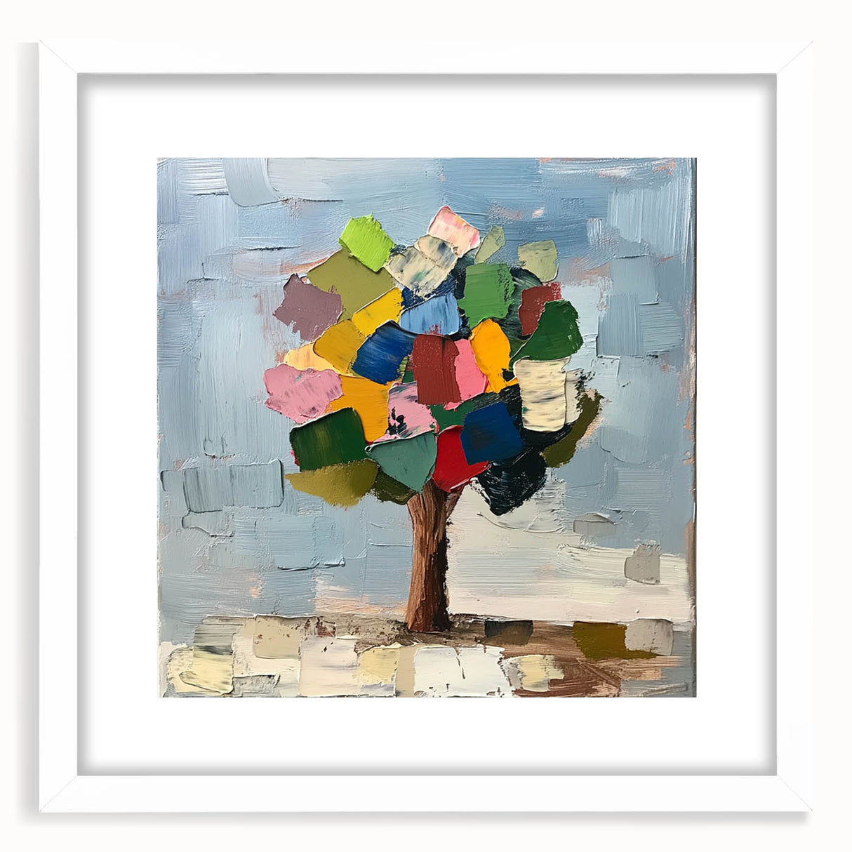 Abstract Colorful Tree – Vibrant Botanical Art Print