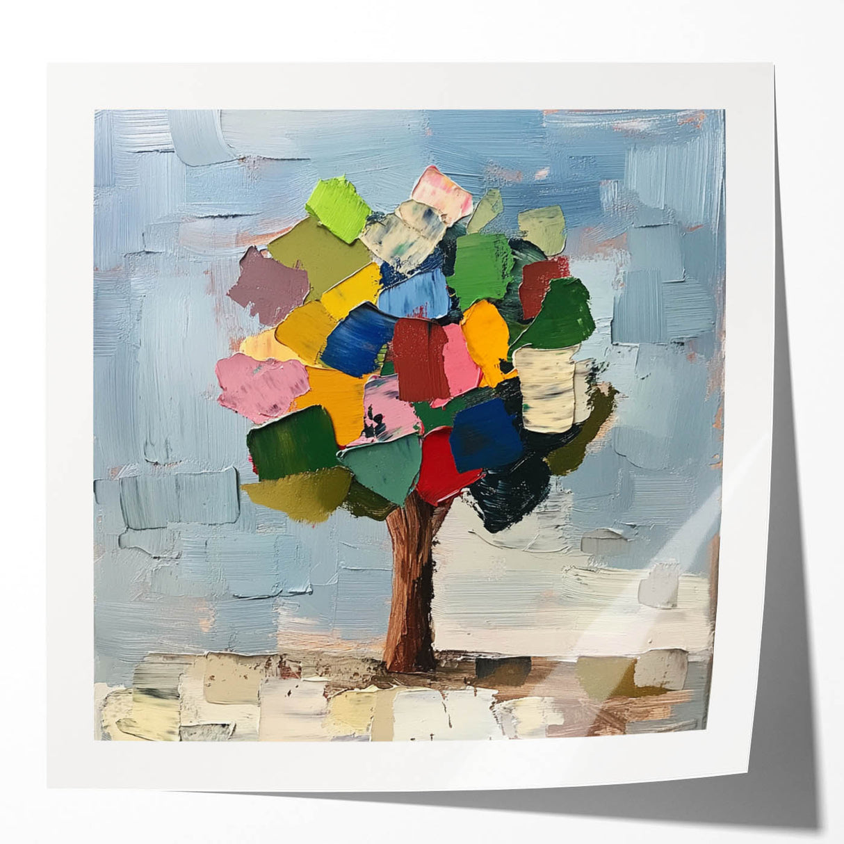 Abstract Colorful Tree – Vibrant Botanical Art Print