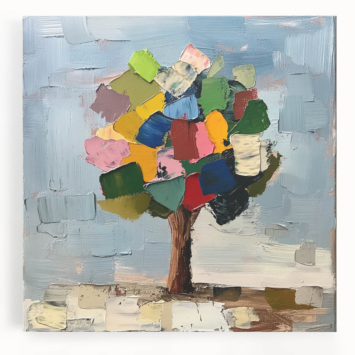 Abstract Colorful Tree – Vibrant Botanical Art Print