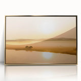 Minimalist Mountain Wall Art – Sunrise Over Misty Golden Valley