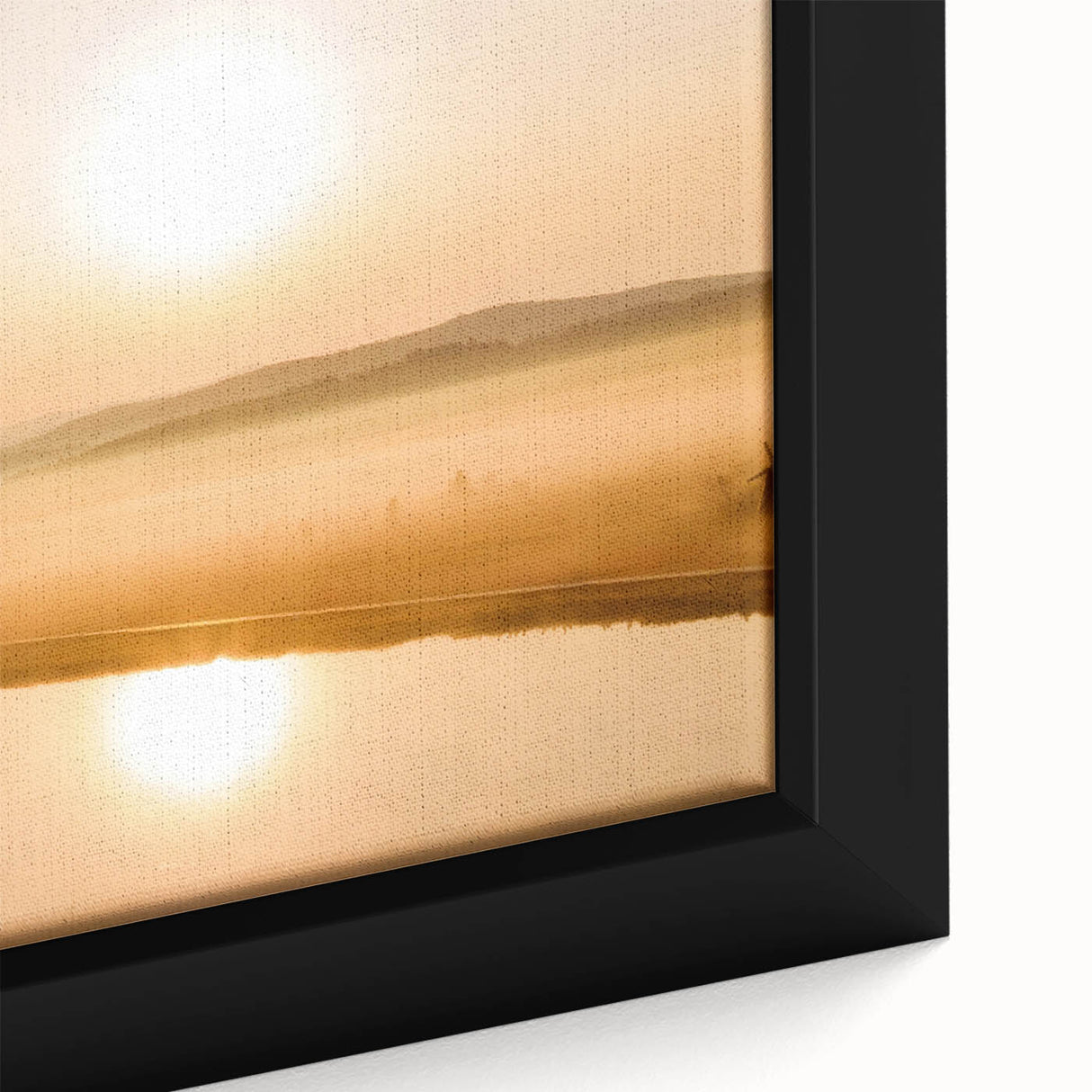 Minimalist Mountain Wall Art – Sunrise Over Misty Golden Valley