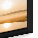 Minimalist Mountain Wall Art – Sunrise Over Misty Golden Valley