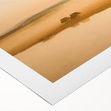 Minimalist Mountain Wall Art – Sunrise Over Misty Golden Valley