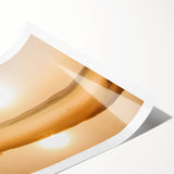 Minimalist Mountain Wall Art – Sunrise Over Misty Golden Valley