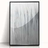 Minimalist Abstract Painting - White & Gray Modern Wall Art