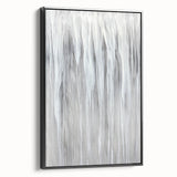 Minimalist Abstract Painting - White & Gray Modern Wall Art