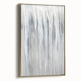 Minimalist Abstract Painting - White & Gray Modern Wall Art