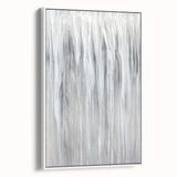 Minimalist Abstract Painting - White & Gray Modern Wall Art