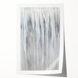 Minimalist Abstract Painting - White & Gray Modern Wall Art