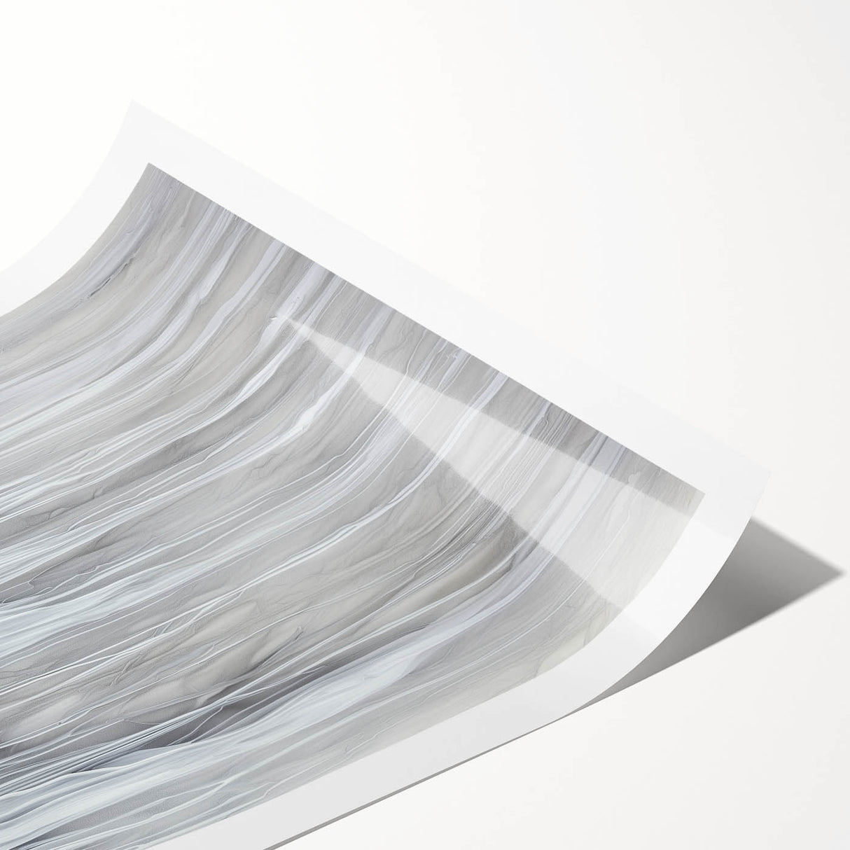 Minimalist Abstract Painting - White & Gray Modern Wall Art