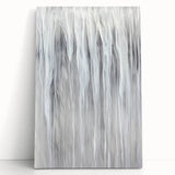Minimalist Abstract Painting - White & Gray Modern Wall Art