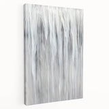 Minimalist Abstract Painting - White & Gray Modern Wall Art