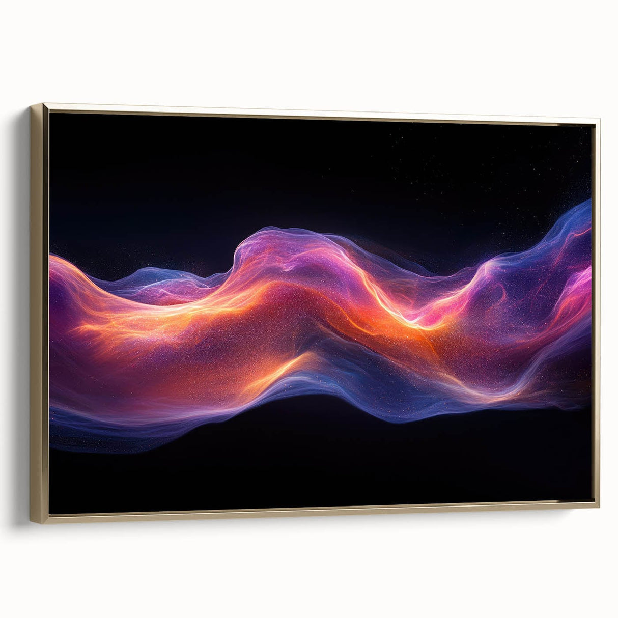 Celestial Drift – Fluid Abstract Wall Art with Fiery Motion