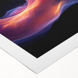Celestial Drift – Fluid Abstract Wall Art with Fiery Motion
