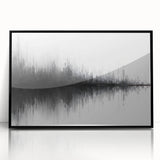 Black and White Abstract Landscape Art - Modern Minimalist Print