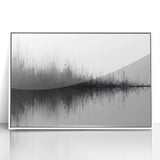 Black and White Abstract Landscape Art - Modern Minimalist Print