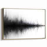 Black and White Abstract Landscape Art - Modern Minimalist Print